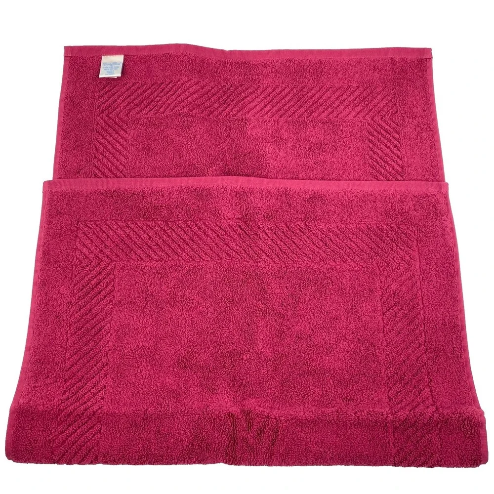 New Coming Home Towel, Tub Mat, Washcloths Matching Set Fuschia Egyptian Cotton